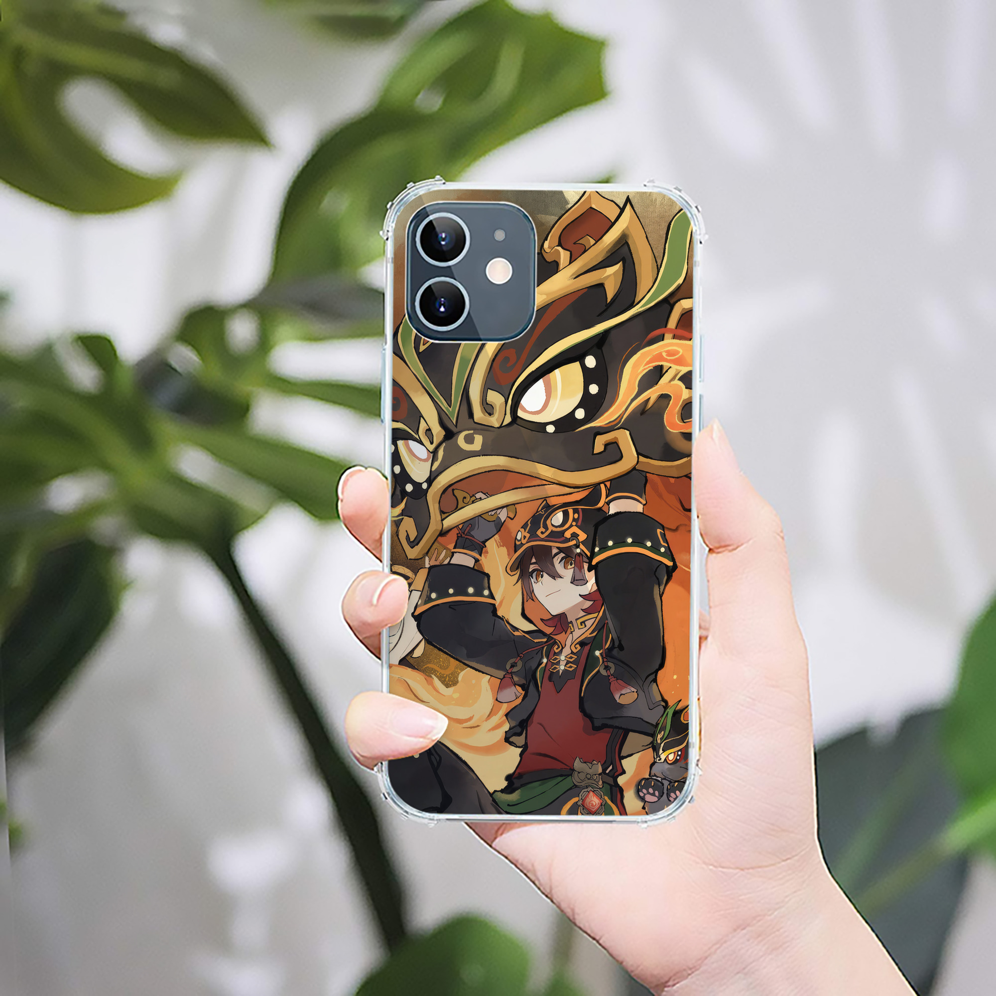 げんし神 genshin 【iPhone 12シリーズ対応】透明スマホケース（クリアソフトケース）